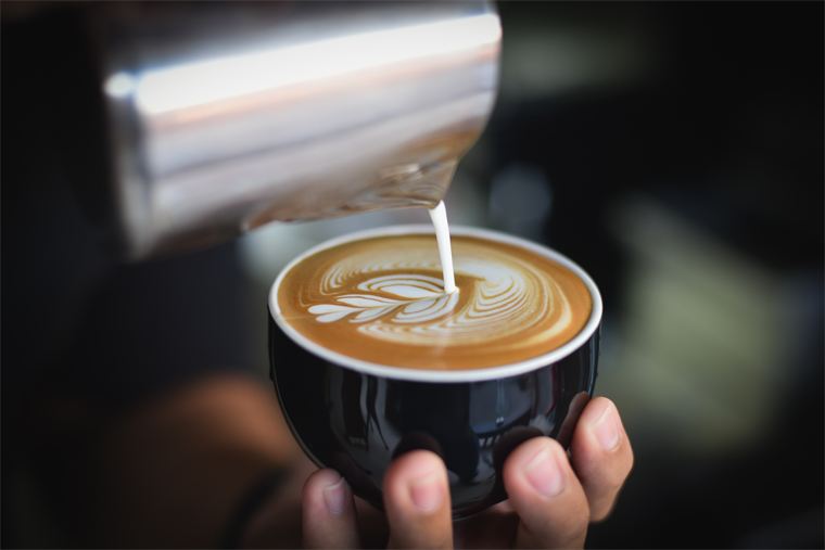 Cappuccino mit Latte Art